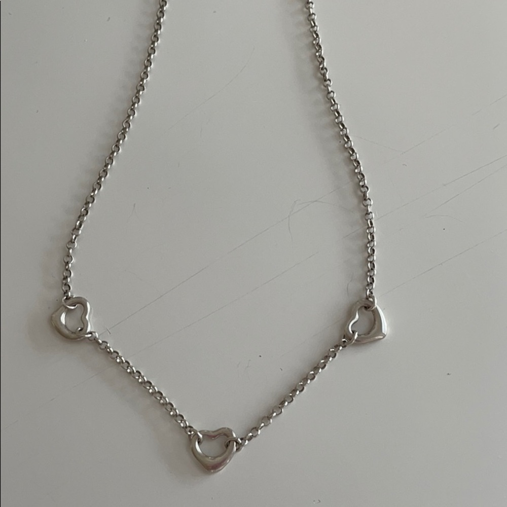 Silver heart necklace